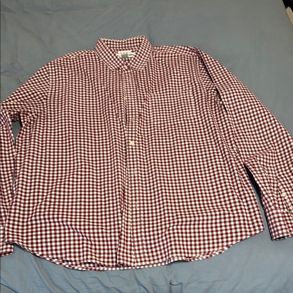 Men's Old Navy Maroon Checkered Shirt